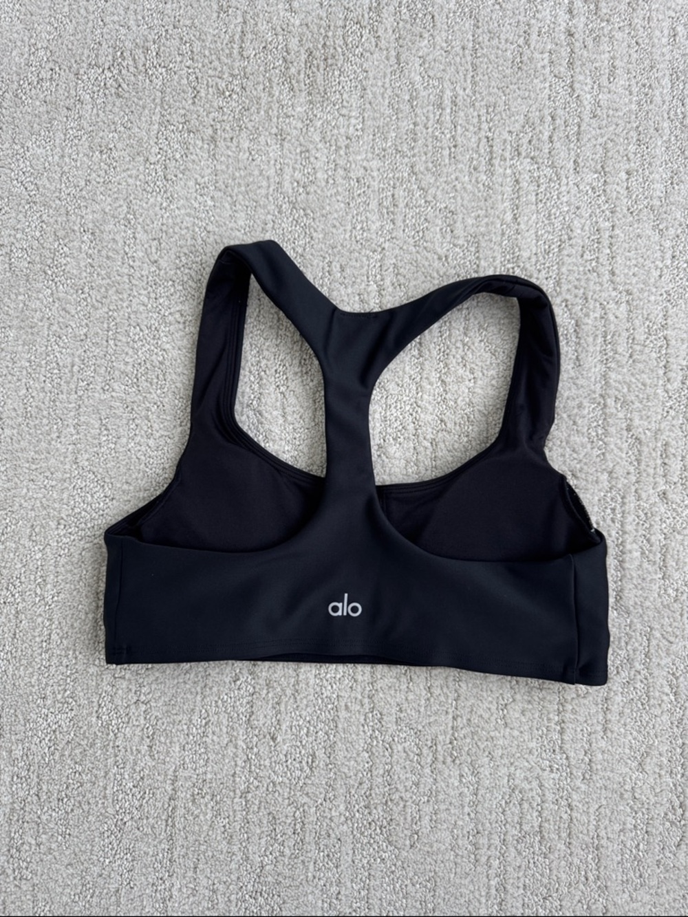 ALO Yoga Black Racerback Sports Bra - Picture 2 of 5